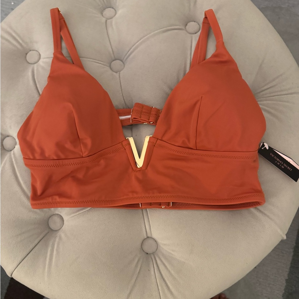 Victoria Secret V-Hardware Copper Bikini Top
